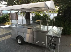 Mobile Griddle Steamer Cart - Food Carts by Apollo Custom Manufacturing